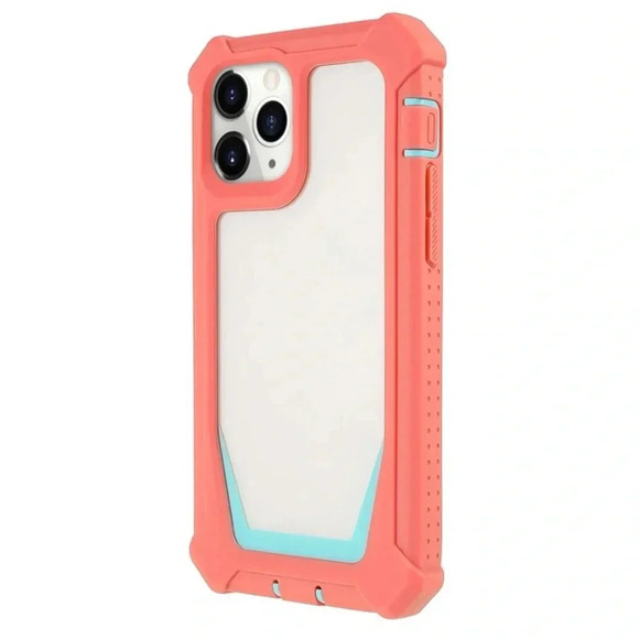 Shockproof Case for iPhone 11 – Coral & Teal Heavy Duty Cover (New!) - Picture 2 of 7